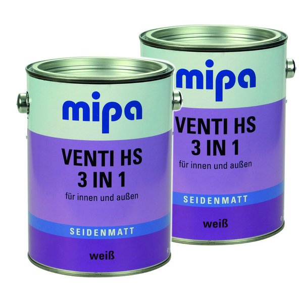 MIPA Ventilack HS 3in1 seidenmatt 5l Weiß