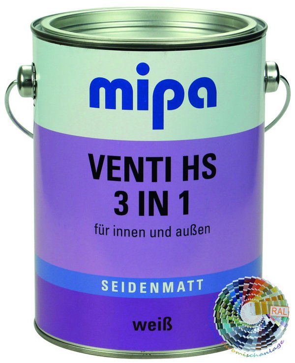 MIPA Ventilack HS 3in1 seidenmatt 2,5l RAL Preisgruppe 1
