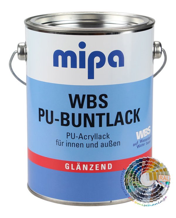MIPA WBS PU Buntlack 3in1 glänzend 2,5l RAL Preisgruppe 1